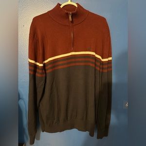 XL Nautica Red And Blue 1/4 Zip Sweater